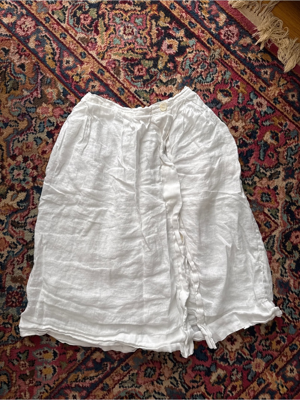 Alex Mill White Lightweight Linen Blend Skirt